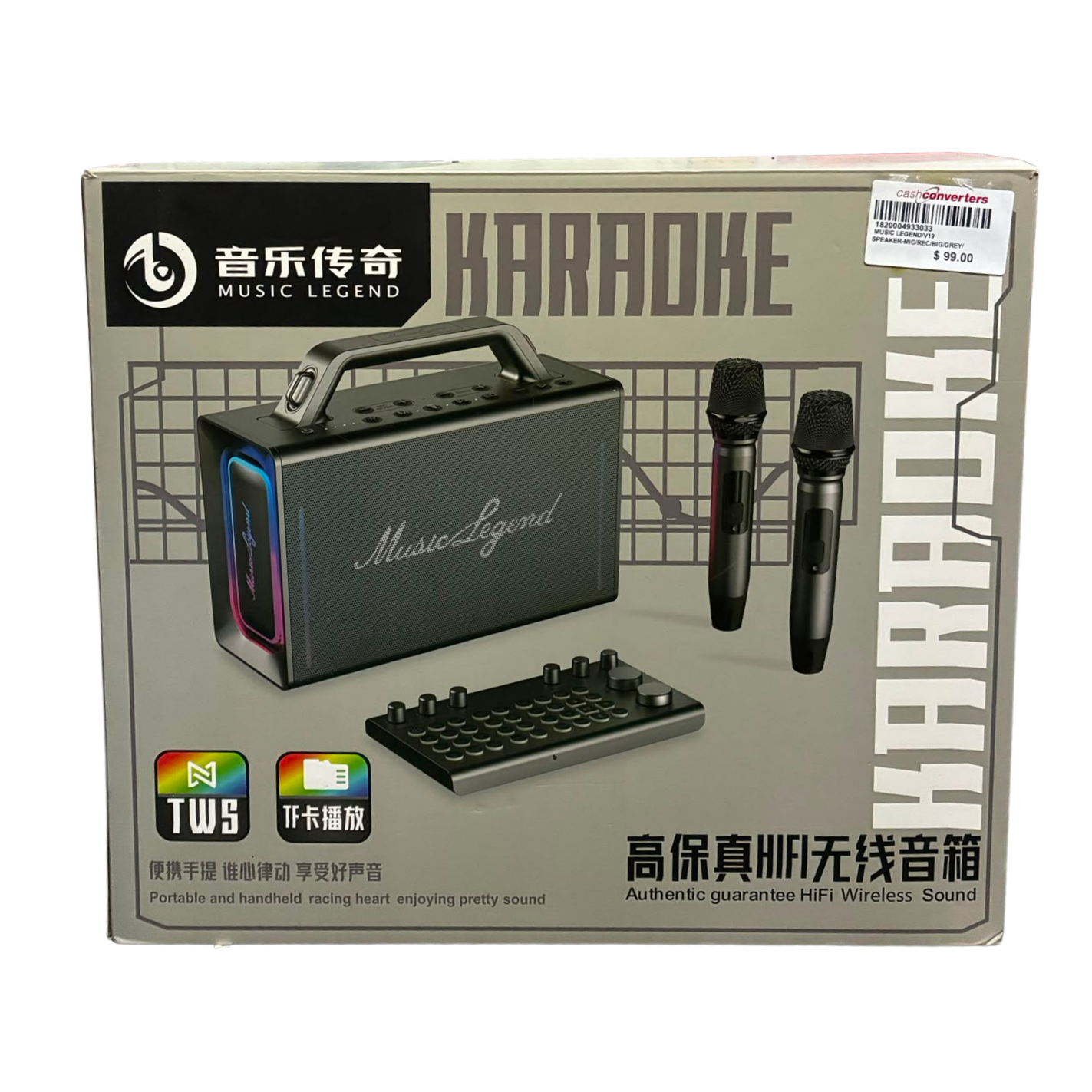Music Legend V19 Portable Karaoke Bluetooth Speaker System