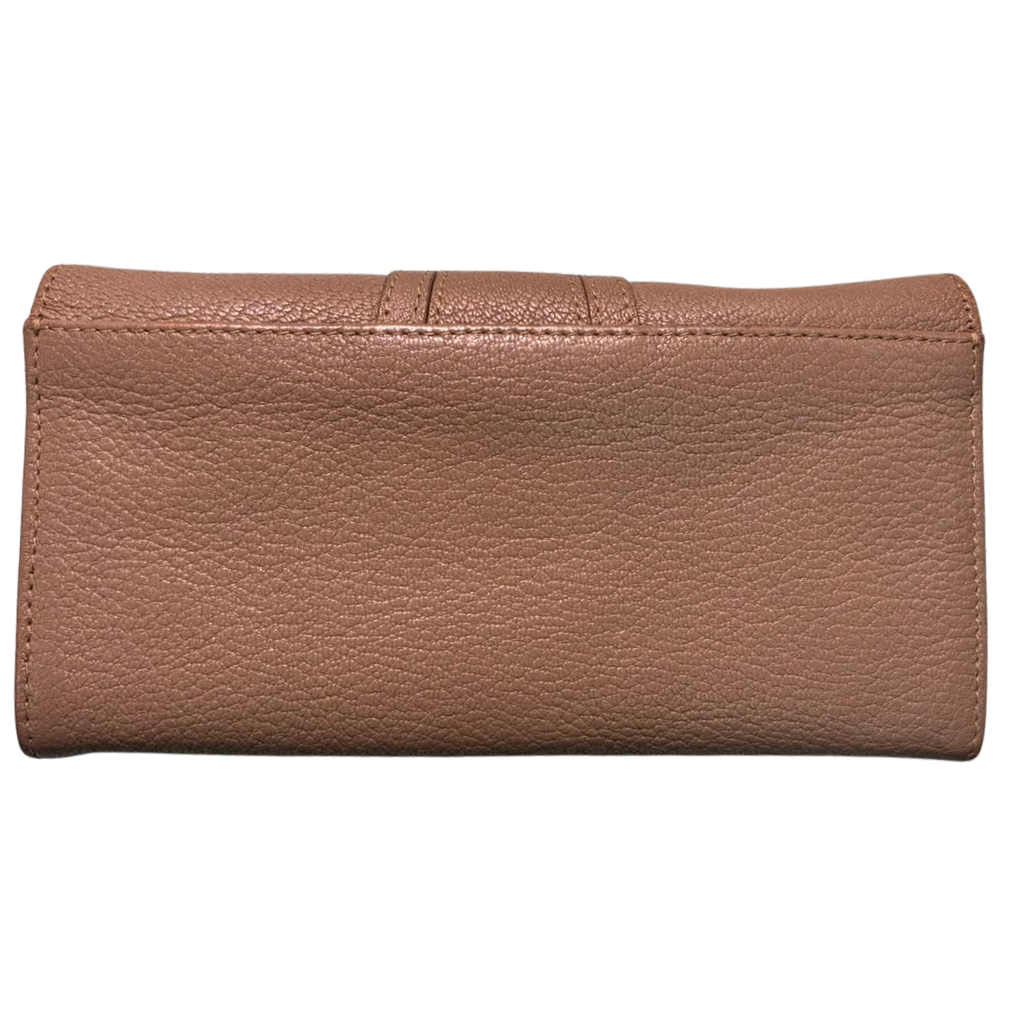 See By Chloe Hana Long Wallet Pebbled Leather Signature Braided O Ring And Dangling Key Charms