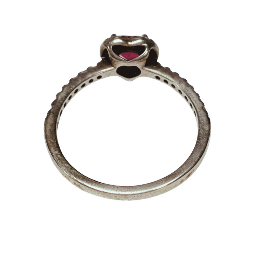 Pandora Elevated Red Heart Ring