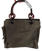 Prada Tessuto Handbag Brown Nylon Acrylic Handles