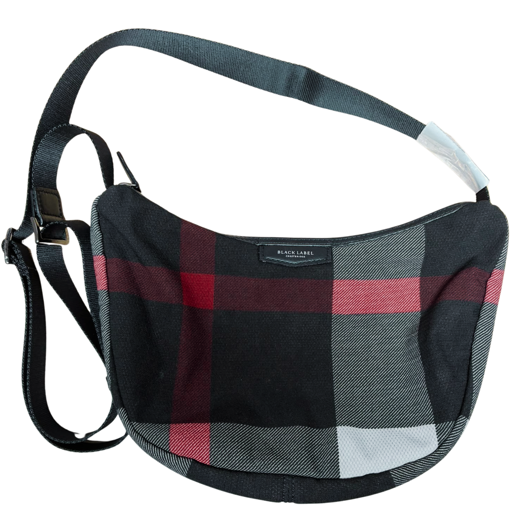 Black Label Crestbridge Nylon Check Shoulder Bag