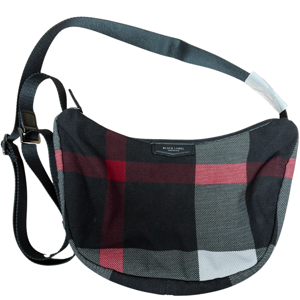 Black Label Crestbridge Nylon Check Shoulder Bag