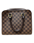 Louis Vuitton Triana Handbag Damier Ebene Canvas