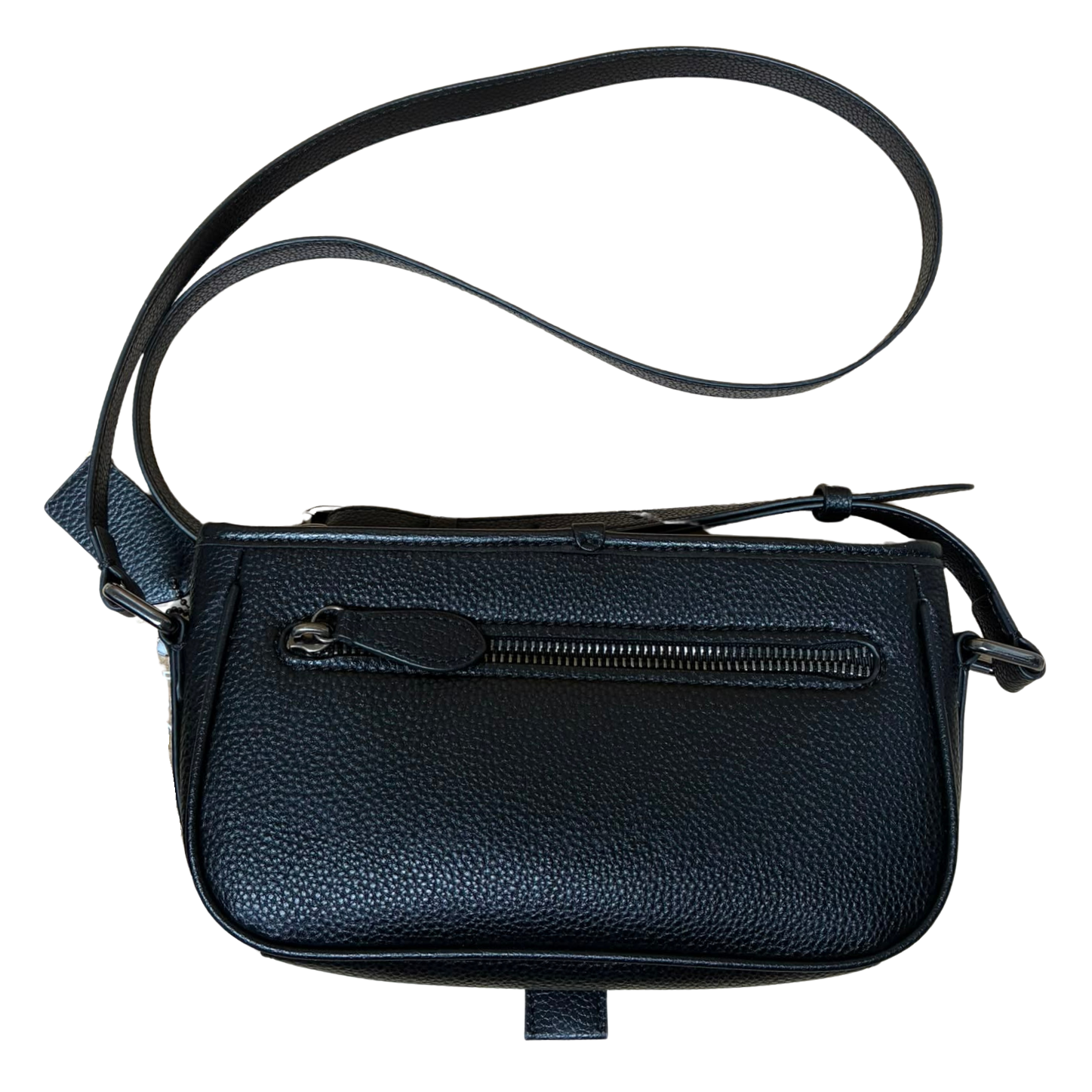 Coach Beck Slim File Bag Crossbody Black Pebble Leather Secondary image