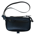 Coach Beck Slim File Bag Crossbody Black Pebble Leather