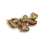 18KRG/YG Pink Sapphire Brooch