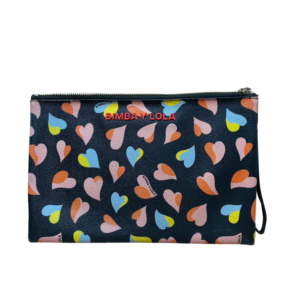 Bimba Y Lola Black Leather Wristlet