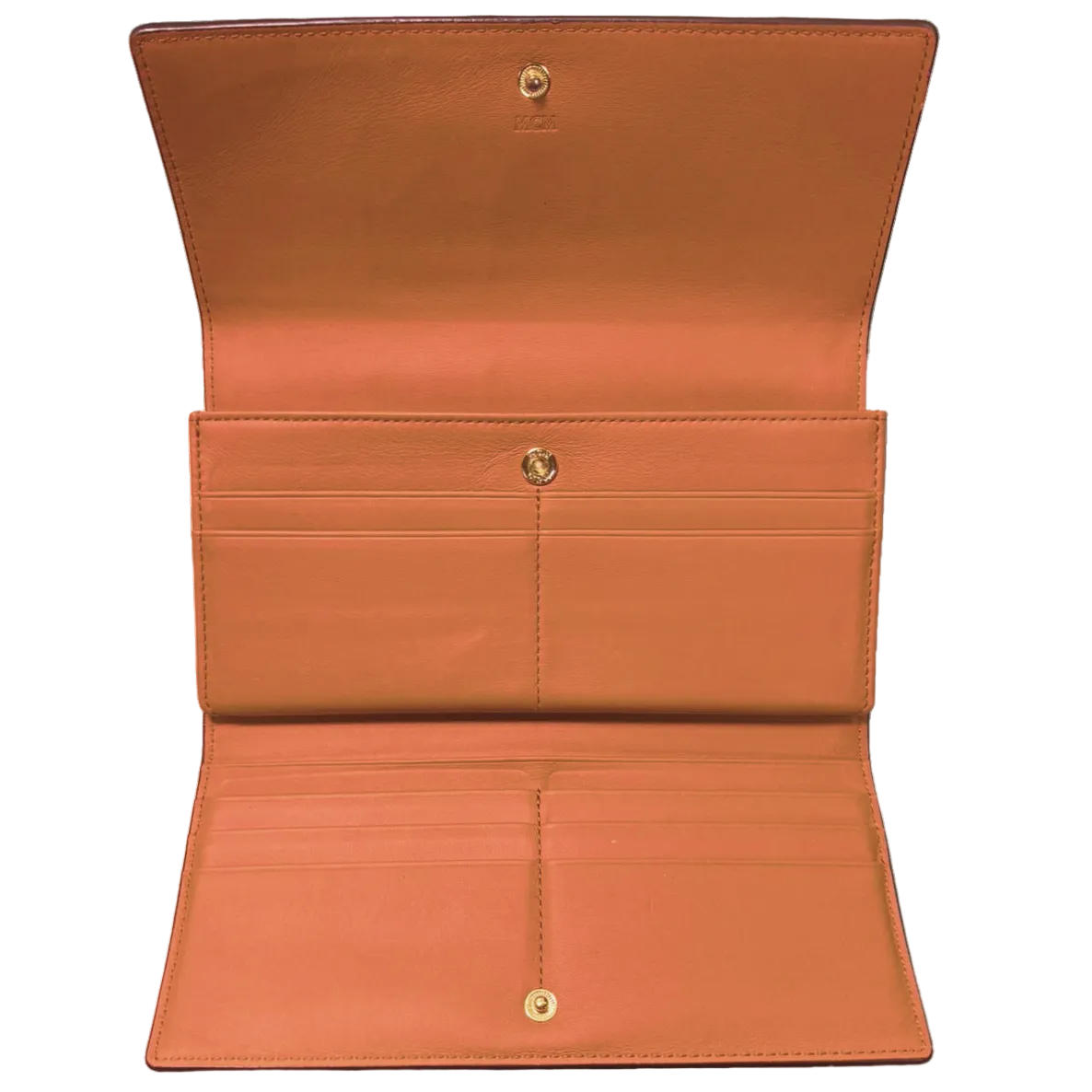 MCM Aren Large Logo Continental Flap Wallet