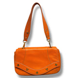 MCM Munchen F7268 Orange Leather Tote Bag