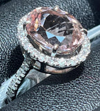 PT900 Morganite1=5.038CT And Diamond MD=0.85CT 5.66G Ring
