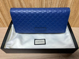 Gucci 449396 BMJ1G 4231 Long Wallet Blue