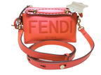 Fendi By The Way Mini Leather Boston Bag Roma Script Tulipano+Oro Soft