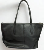 Tods Joy Black Pebbled Leather Medium Tote Bag