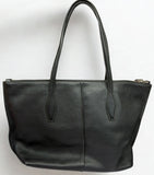 Tods Joy Black Pebbled Leather Medium Tote Bag