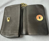 Tory Burch Britten Small Adjustable Shoulder Bag Black Pebbled Leather