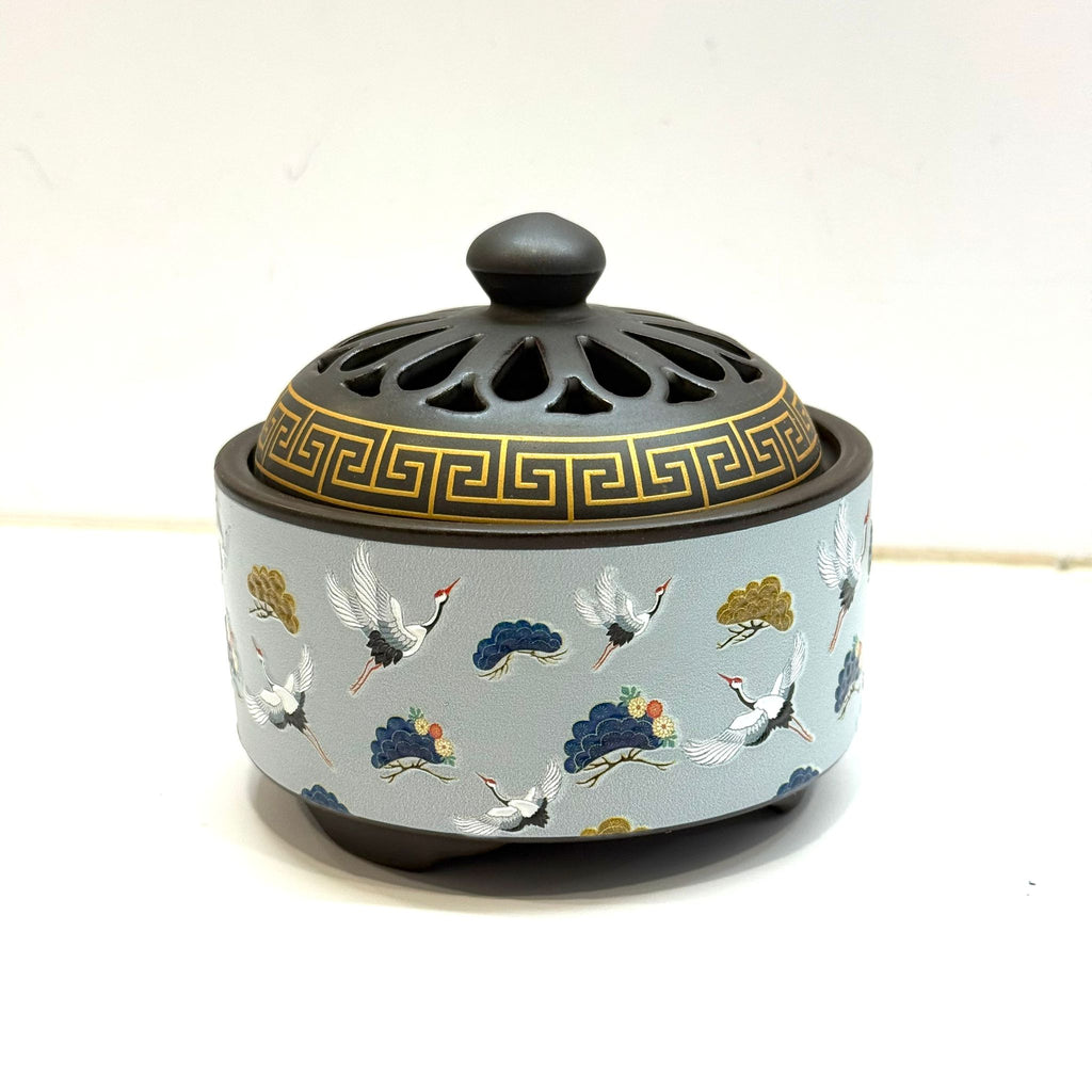 Incense Cone Pot With Cover