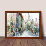 Poster Hub Watercolor Street City Painting Art Decor