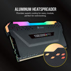 CORSAIR CMW16GX4M2C3200C16 VENGEANCE RGB PRO Desktop Memory 16GB 2x8GB Black