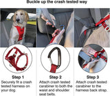 Kurgo Dog Harness TruFit Smart Auto And Walking Harness Enhanced Strength V3 Medium Red