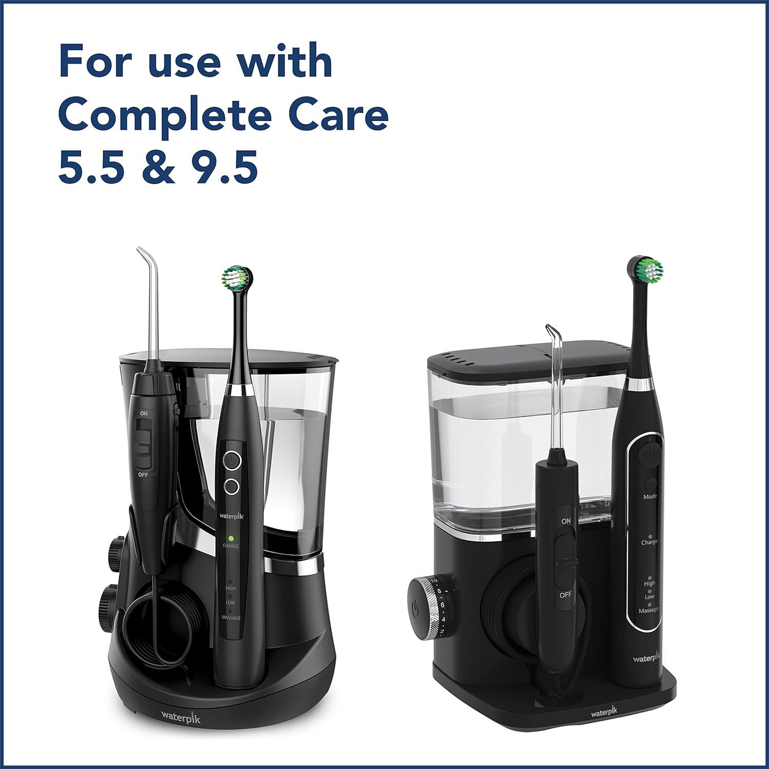 Waterpik Triple Clean Complete Care Replacement Brush Heads Black OTRB 3WB 3 Count Pack of 1