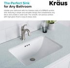 Kraus KCU241 Ceramic Undermount Rectangular Bathroom Sink 20.86 x 14.37 x 8.13 Inches White