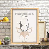 Poster Hub Animal Pun Fawned Of You My Deer Art Decor