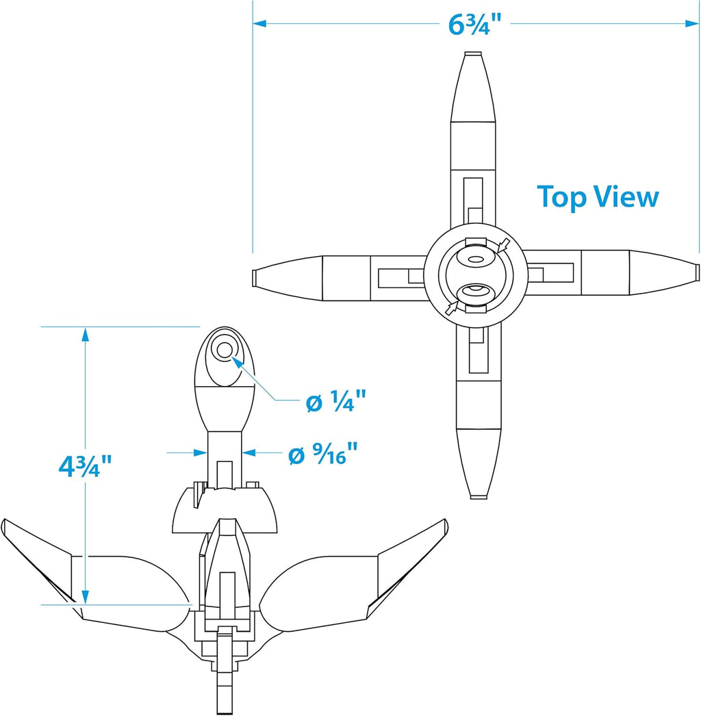 Seachoice Folding Grapnel Anchor For Small Craft And Dinghies