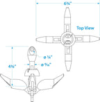 Seachoice Folding Grapnel Anchor For Small Craft And Dinghies