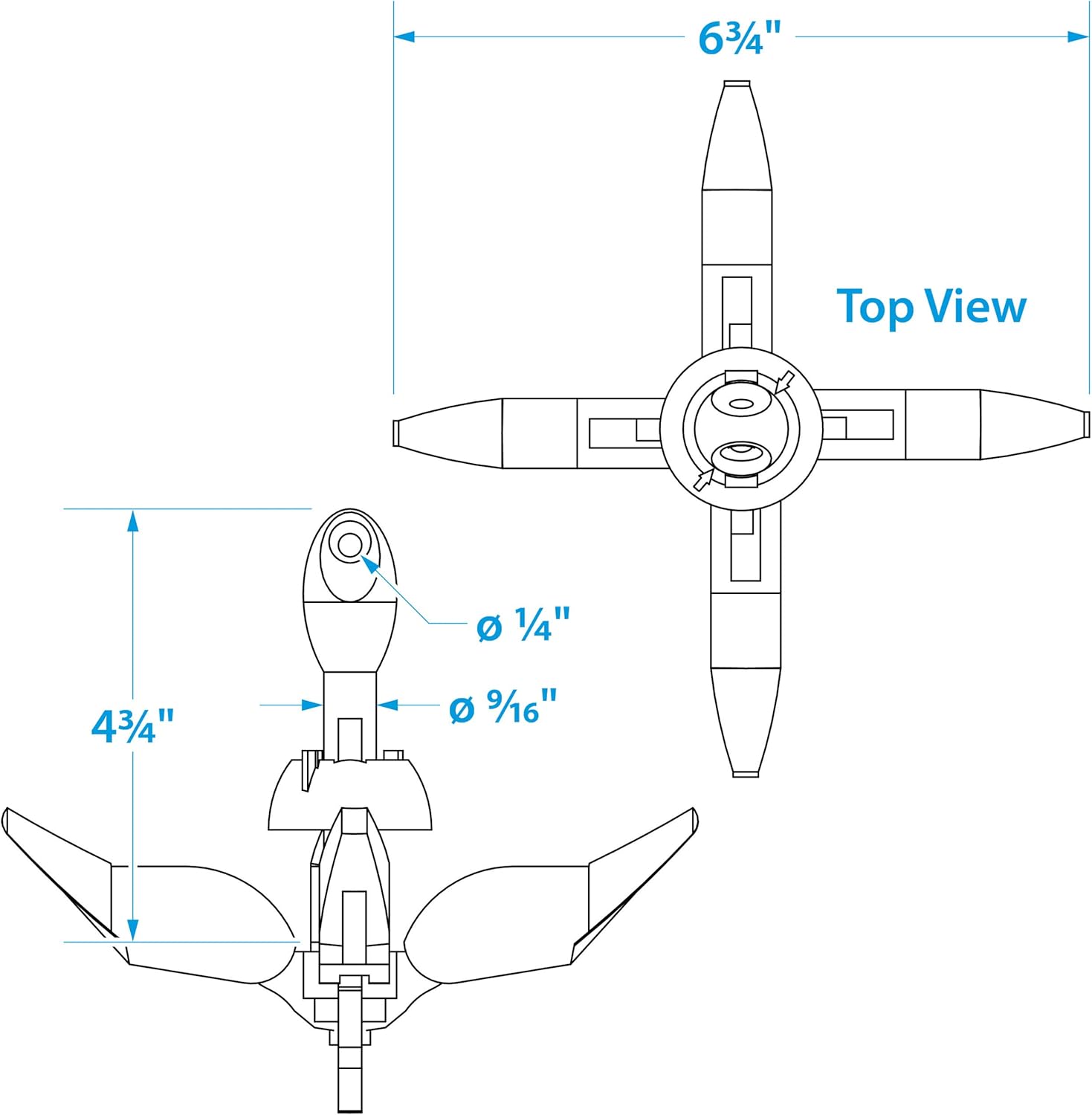 Seachoice Folding Grapnel Anchor For Small Craft And Dinghies