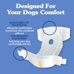 Simple Solution Disposable Dog Diapers For Female Dogs XXL Waist 22to37in 30 Count