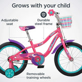 Schwinn Jasmine Girls Bike With Training Wheels 16in Pink