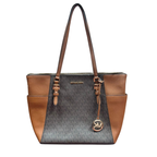MICHAEL KORS Charlotte Large Leather Top Zip Tote Bag