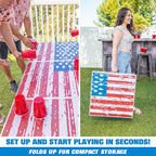 GoPong 8 Foot Portable Beer Pong American Flag