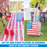 GoPong 8 Foot Portable Beer Pong American Flag