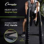 Champion Sports 1.5in X 30in Rhino Poly Training Rope RPT1530