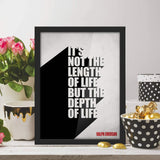 Poster Hub Not The Length Of Life Motivational Art Decor