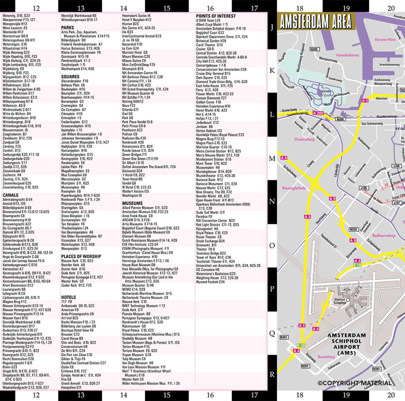 Streetwise Amsterdam Map Laminated City Center Street Map of Amsterdam Netherlands