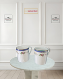 Tiffany & Co Wine Set of 2 Mug Bone Chinese Flower Motive