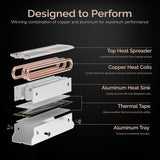 Sabrent M.2 2280 SSD Rocket Heatsink In Silver SBHTSS