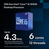 Intel Core i5 10400 Desktop Processor  BX8070110400