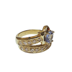 18KYG Celestial Themed Sapphire And Diamond Dress Ring 6.5GM