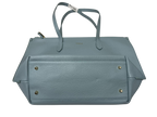 Furla Net Medium Tote Bag Slate Blue Pebbled Leather