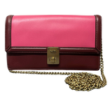 Coach Hutton Clutch In Colorblock Refined Calf Leather