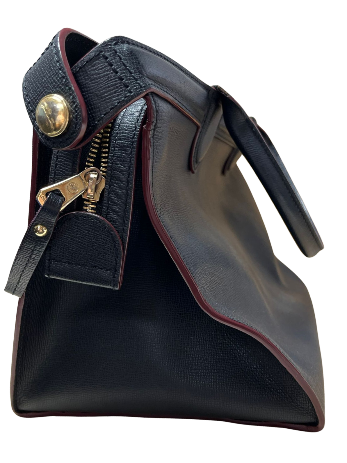 Longchamp Le Pliage Heritage Tote Black Leather