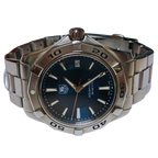 TAG Heuer Mens WAP1112 Aquaracer Stainless Steel Blue Dial Watch