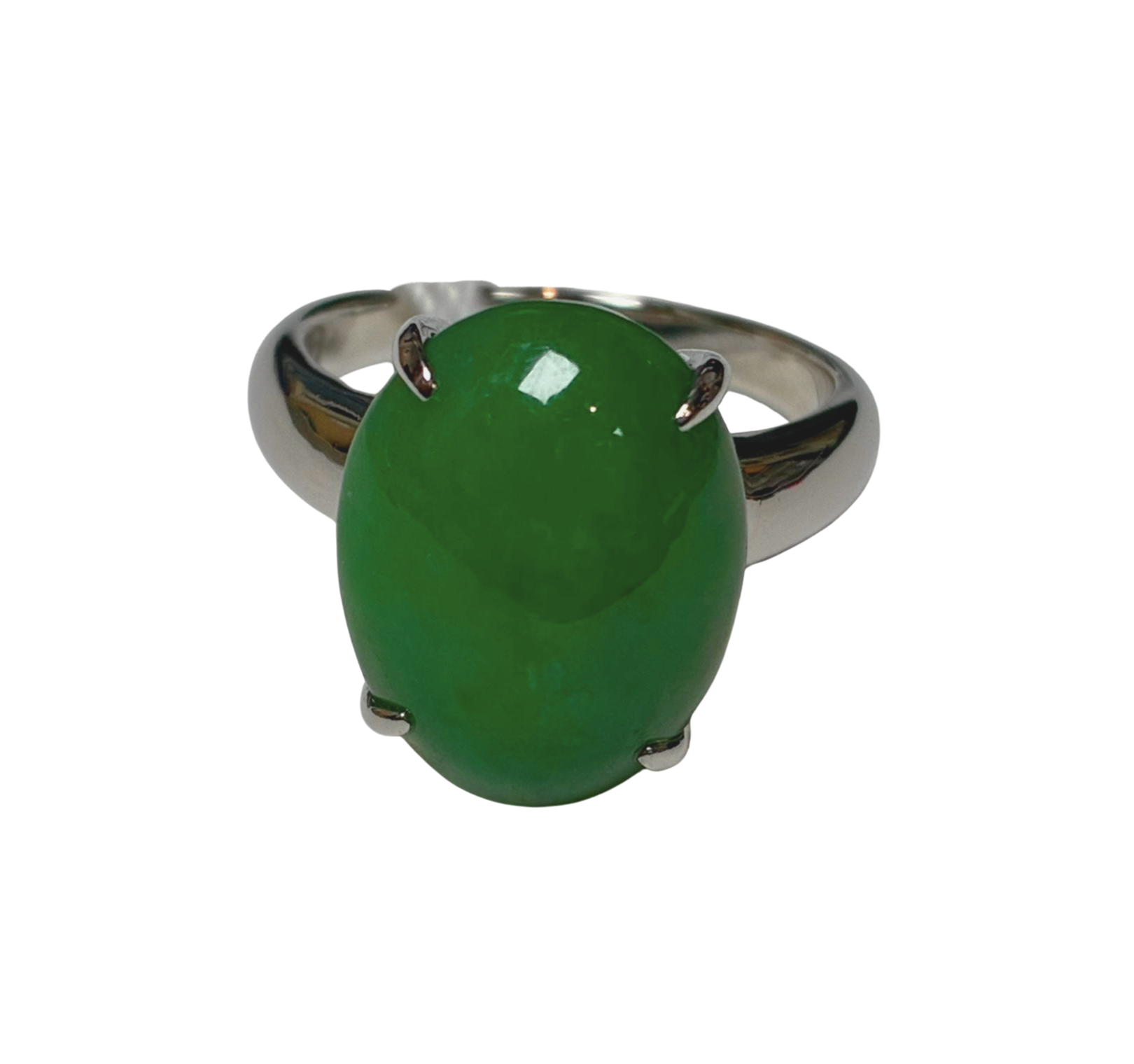 PT900 7.14CT Jade Ring 7.6G Size 10