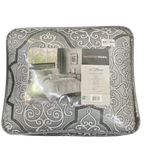 Madison Park All Season Down Alternative Cover With Complete Sheet Set Polyester LaVine Silver King 106inx92in