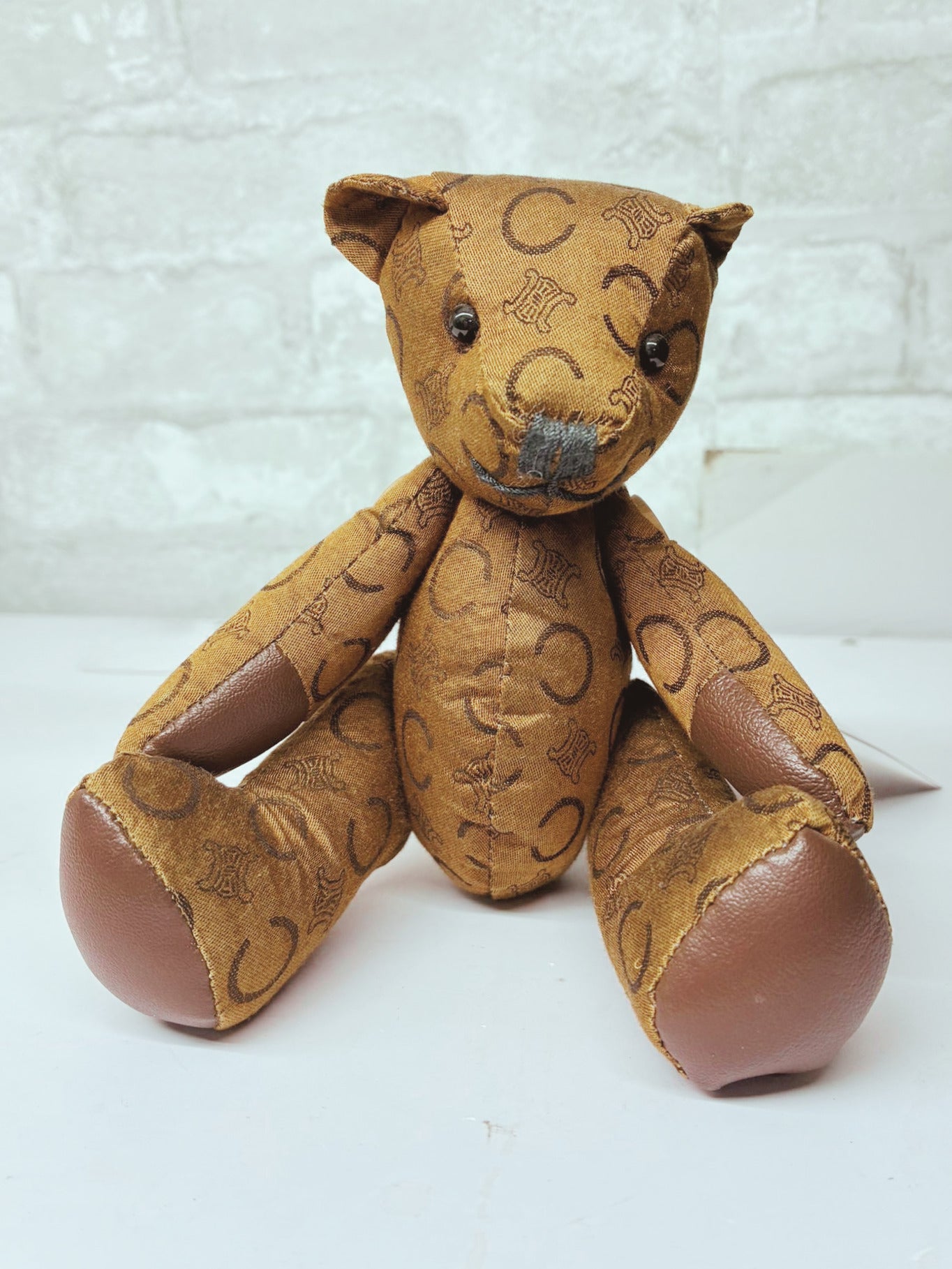 Celine Macadam Canvas And Leather Teddy Bear Stuffed Animal Main image