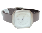 Mercedes Benz Modern White Anthracite Black Stainless Steel Calfskin Womens Watch