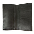 Dunhill D Eight (D8) Dark Brown Textured Leather Long Bifold Wallet